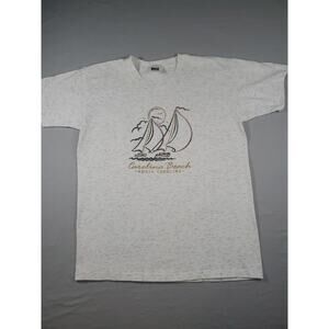 Vintage 90s Graphic Sailboats Carolina Beach, North Carolina T-Shirt Men's XL